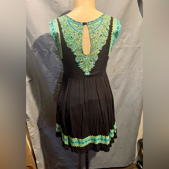 Free People Dress Black Filigree Paint Medium - Picture 9 of 10